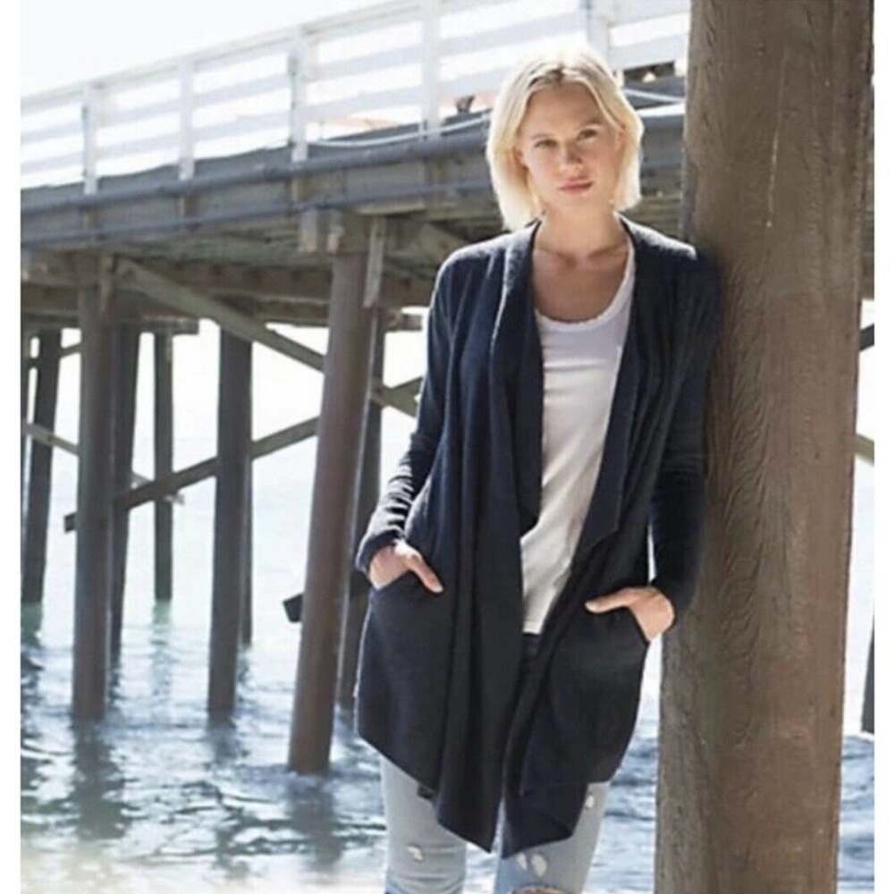 Barefoot Dream CozyChic Lite Navy Cardigan Sweater S/M